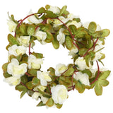 Christmas flower garlands 6 pcs white 250cm