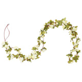 Christmas flower garlands 6 pcs white 250cm