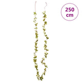 Christmas flower garlands 6 pcs white 250cm