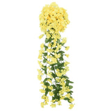 Guirlandes de fleurs de Noël 3 pcs jaune 85 cm