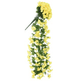 Guirlandes de fleurs de Noël 3 pcs jaune 85 cm