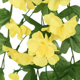 Guirlandes de fleurs de Noël 3 pcs jaune 85 cm