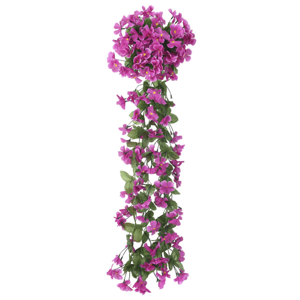 Christmas Flower Garlands 3pcs Light Purple 85cm