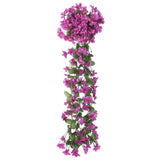 Christmas Flower Garlands 3pcs Light Purple 85cm