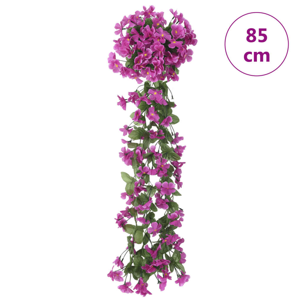 Christmas Flower Garlands 3pcs Light Purple 85cm