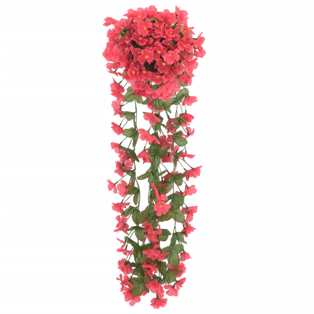 Guirlandes de fleurs de Noël 3 pcs rose 85 cm