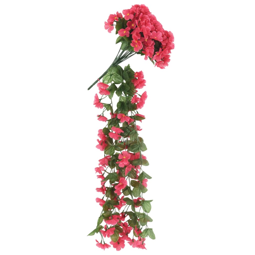 Guirlandes de fleurs de Noël 3 pcs rose 85 cm