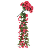 Guirlandes de fleurs de Noël 3 pcs rose 85 cm