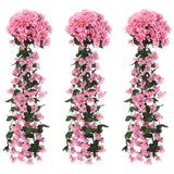 Christmas flower garlands 3 pcs pink 85cm