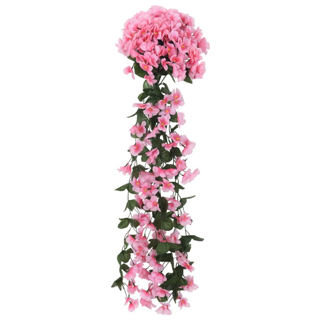 Christmas flower garlands 3 pcs pink 85cm