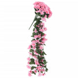 Christmas flower garlands 3 pcs pink 85cm