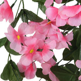 Christmas flower garlands 3 pcs pink 85cm