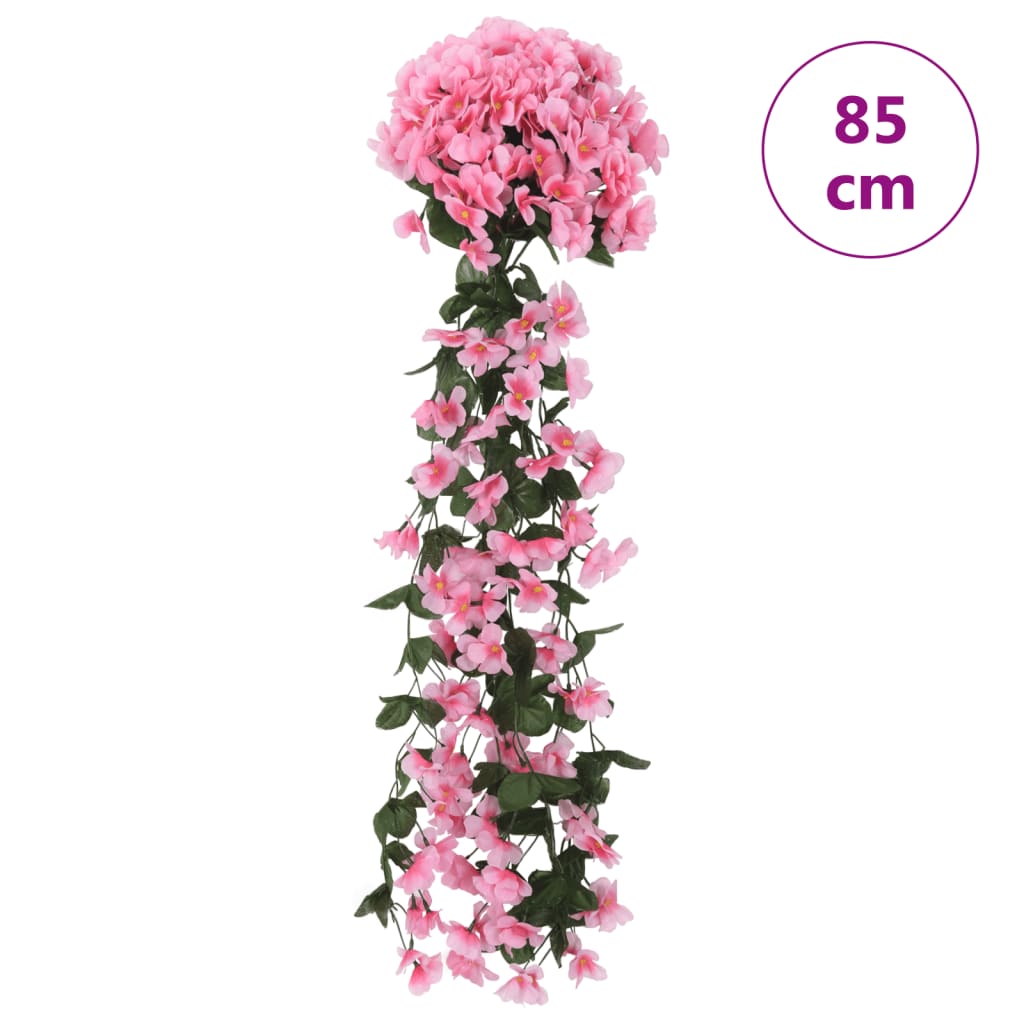 Christmas flower garlands 3 pcs pink 85cm