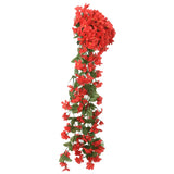 Guirlandes de fleurs de Noël 3 pcs rouge 85 cm