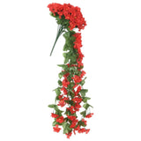 Guirlandes de fleurs de Noël 3 pcs rouge 85 cm