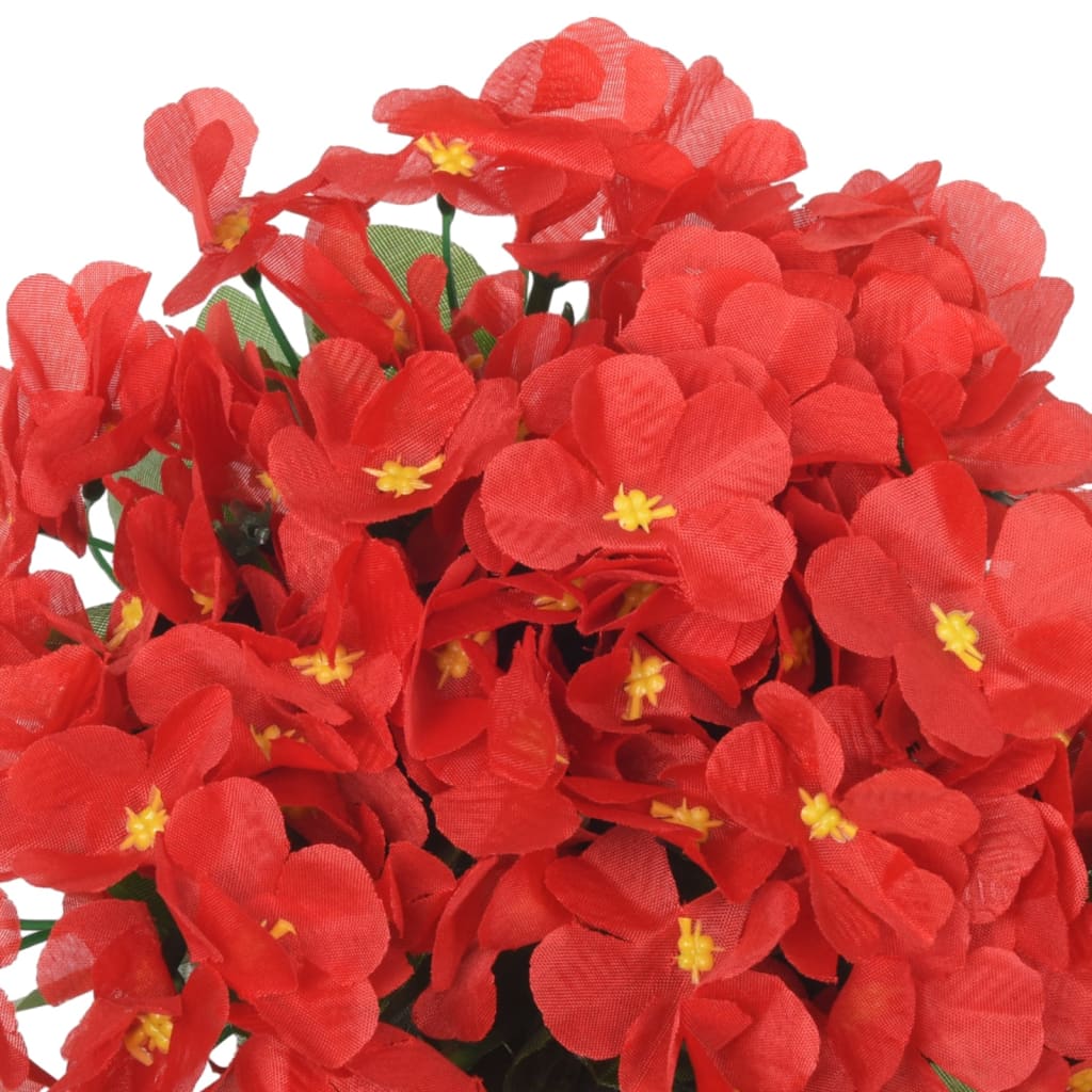 Guirlandes de fleurs de Noël 3 pcs rouge 85 cm