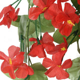 Guirlandes de fleurs de Noël 3 pcs rouge 85 cm