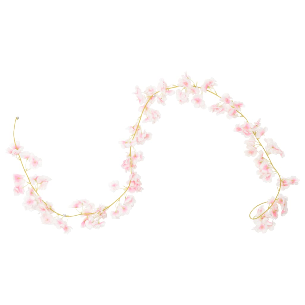 Christmas Flower Garlands 6pcs Light Pink 180cm