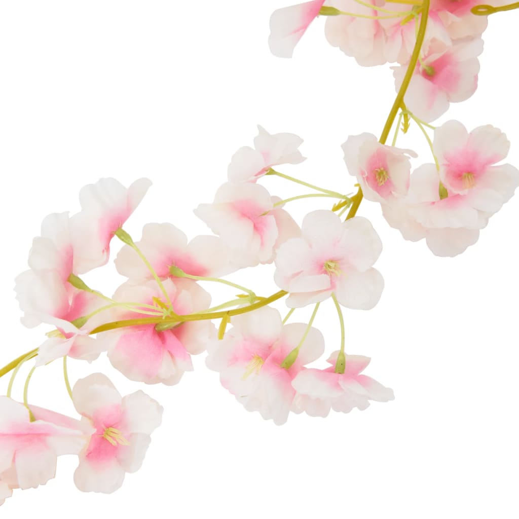 Christmas Flower Garlands 6pcs Light Pink 180cm