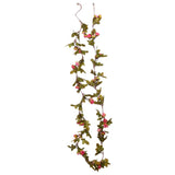 Guirlandes de fleurs de Noël 6 pcs rose 215 cm