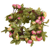 Christmas flower garlands 6 pcs pink 215cm