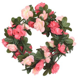 Christmas flower garlands 6 pcs pink 240cm