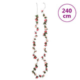 Christmas flower garlands 6 pcs pink 240cm