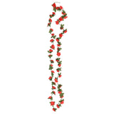 Guirlandes de fleurs de Noël 6 pcs rouge 240 cm