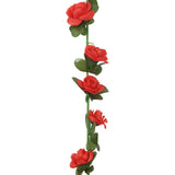 Guirlandes de fleurs de Noël 6 pcs rouge 240 cm