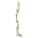 Guirlandes de fleurs de Noël 6 pcs violet 200 cm