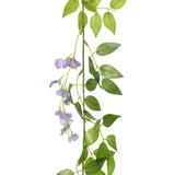 Guirlandes de fleurs de Noël 6 pcs violet 200 cm