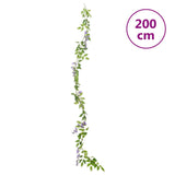 Guirlandes de fleurs de Noël 6 pcs violet 200 cm