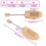 Shoe trees 2 pairs EU 39-42 solid wood lotus