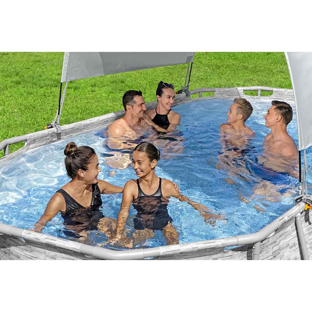 Bestway Auvent de piscine hors sol Blanc