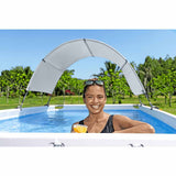 Bestway Auvent de piscine hors sol Blanc