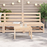 Garden sofas without armrests 2 pcs white solid pine wood