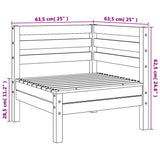 Garten-Ecksofa aus massivem Kiefernholz