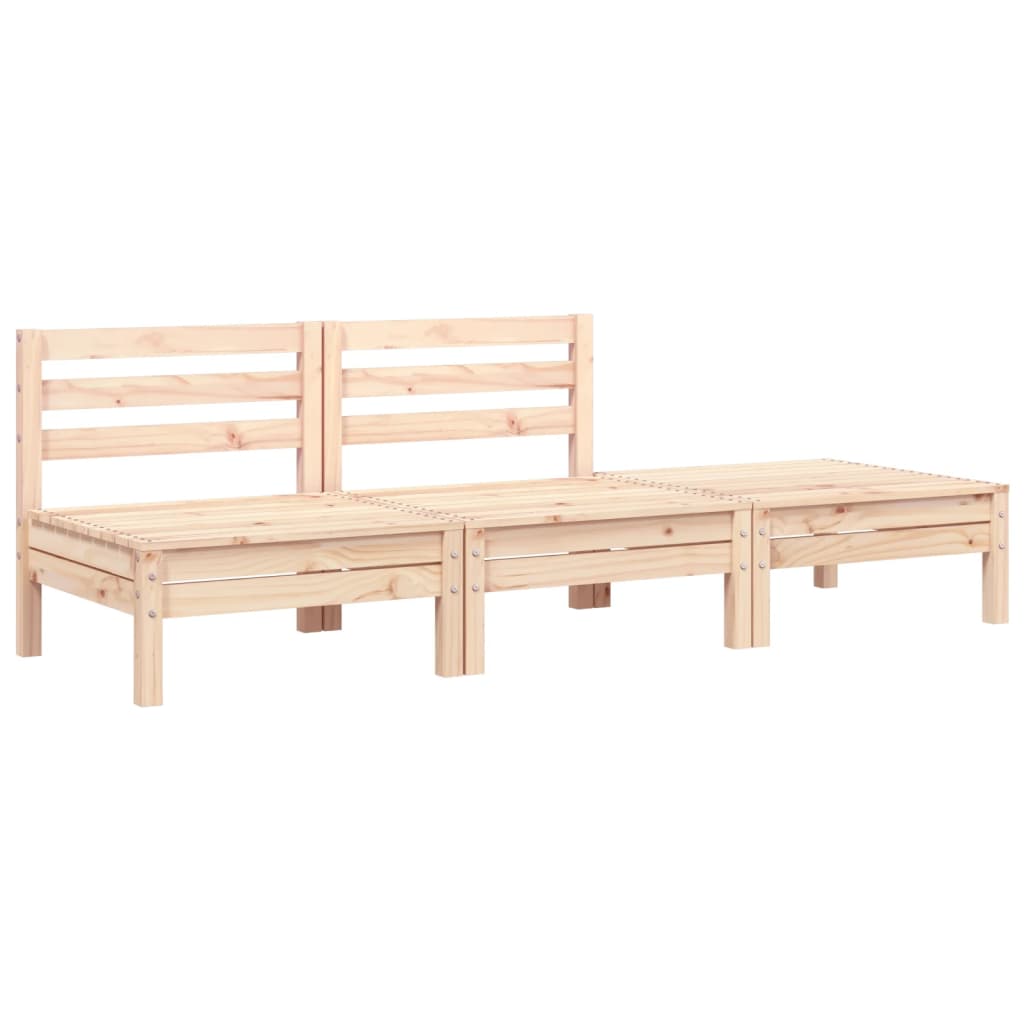 3-Sitzer-Gartensofa aus massivem Kiefernholz