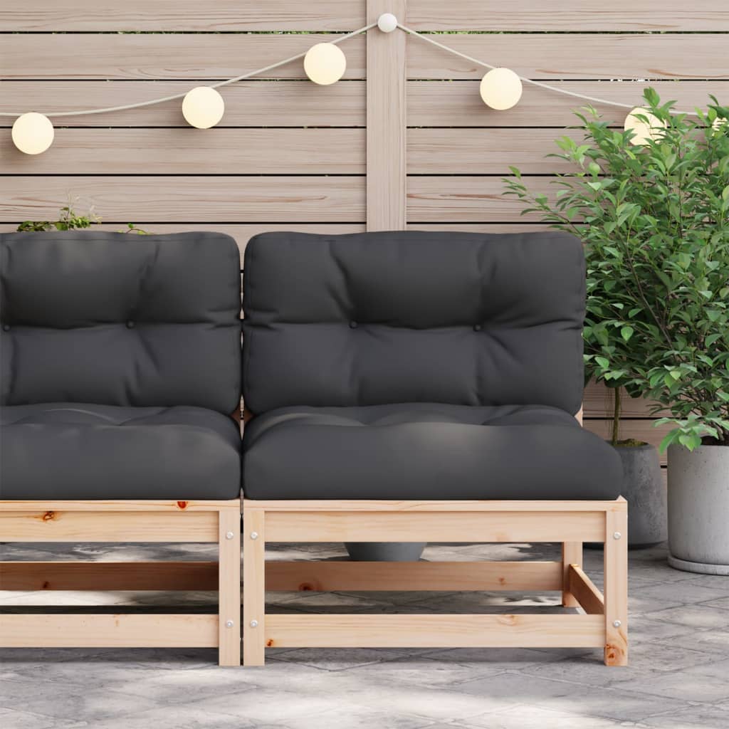 Gartensofa ohne Armlehnen und Kissen aus massivem Kiefernholz