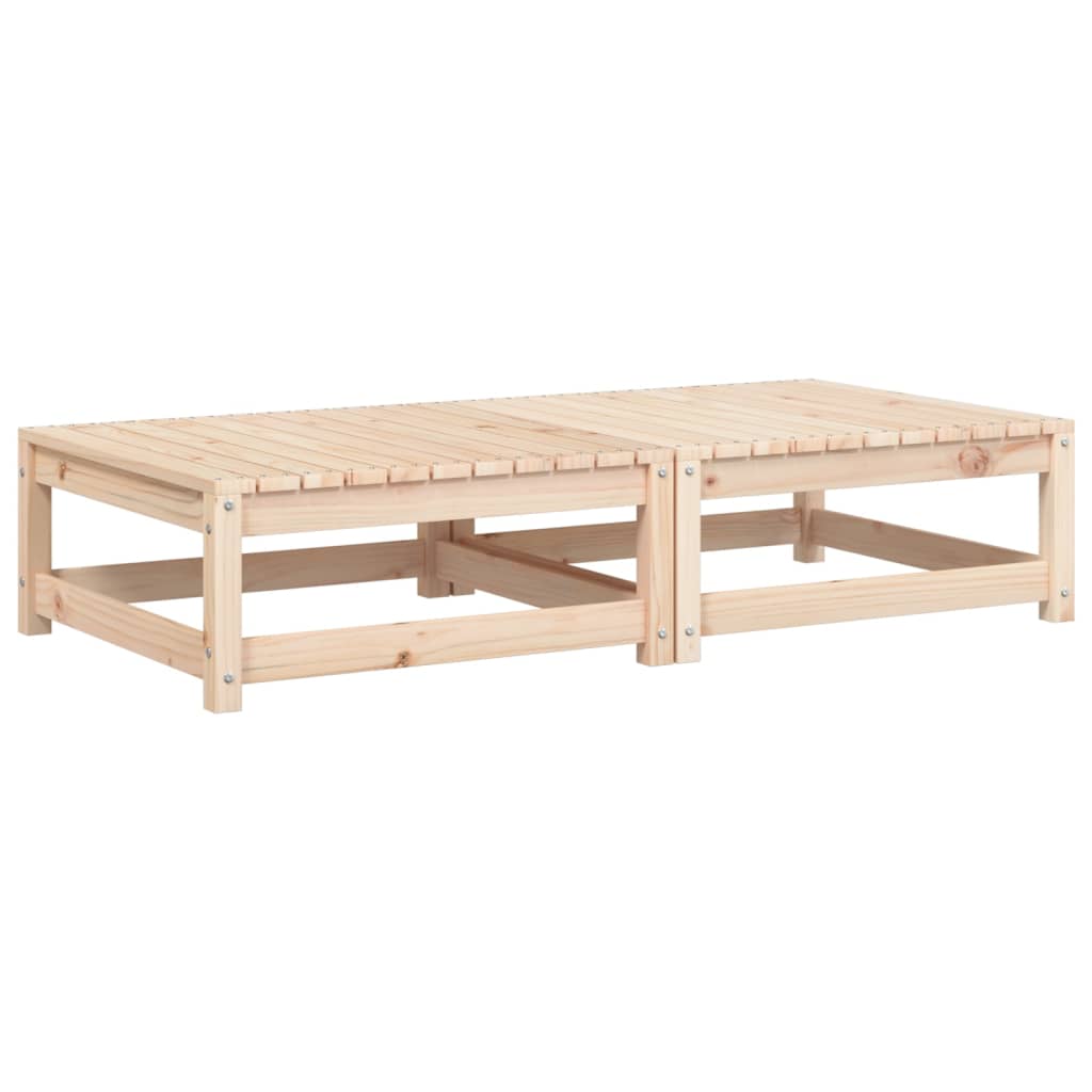 Repose-pieds de jardin avec coussins lot de 2 bois pin massif