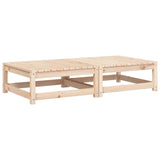 Repose-pieds de jardin avec coussins lot de 2 bois pin massif