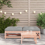 Garden Footstool with Cushions 2 pcs Solid Douglas Fir Wood