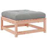 Garden Footstool with Cushions 2 pcs Solid Douglas Fir Wood