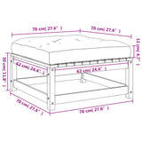 Repose-pieds de jardin avec coussins lot de 2 bois pin imprégné