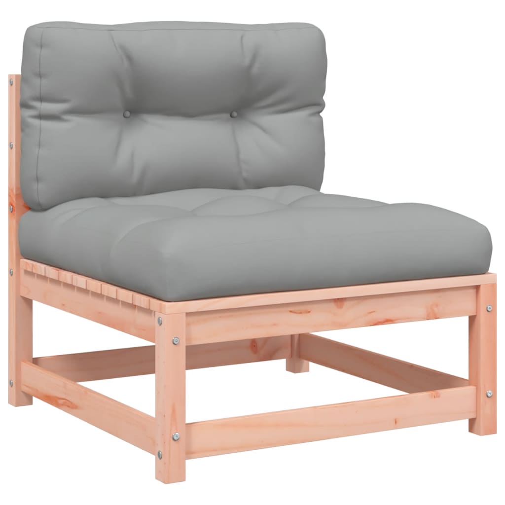 Garden sofa without armrests with cushions and footrest