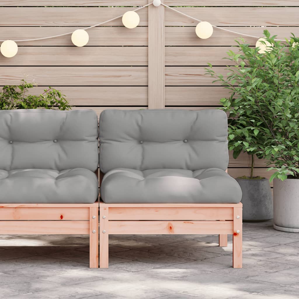 Canapé de jardin sans accoudoirs coussins bois massif douglas