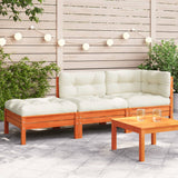 Garden sofa with cushions and footrest 2 seater