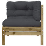 Garden sofa with cushions and footrest 2 seater