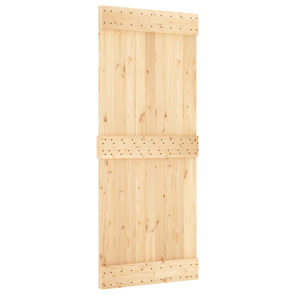 Sliding door and hardware kit 85x210 cm solid pine