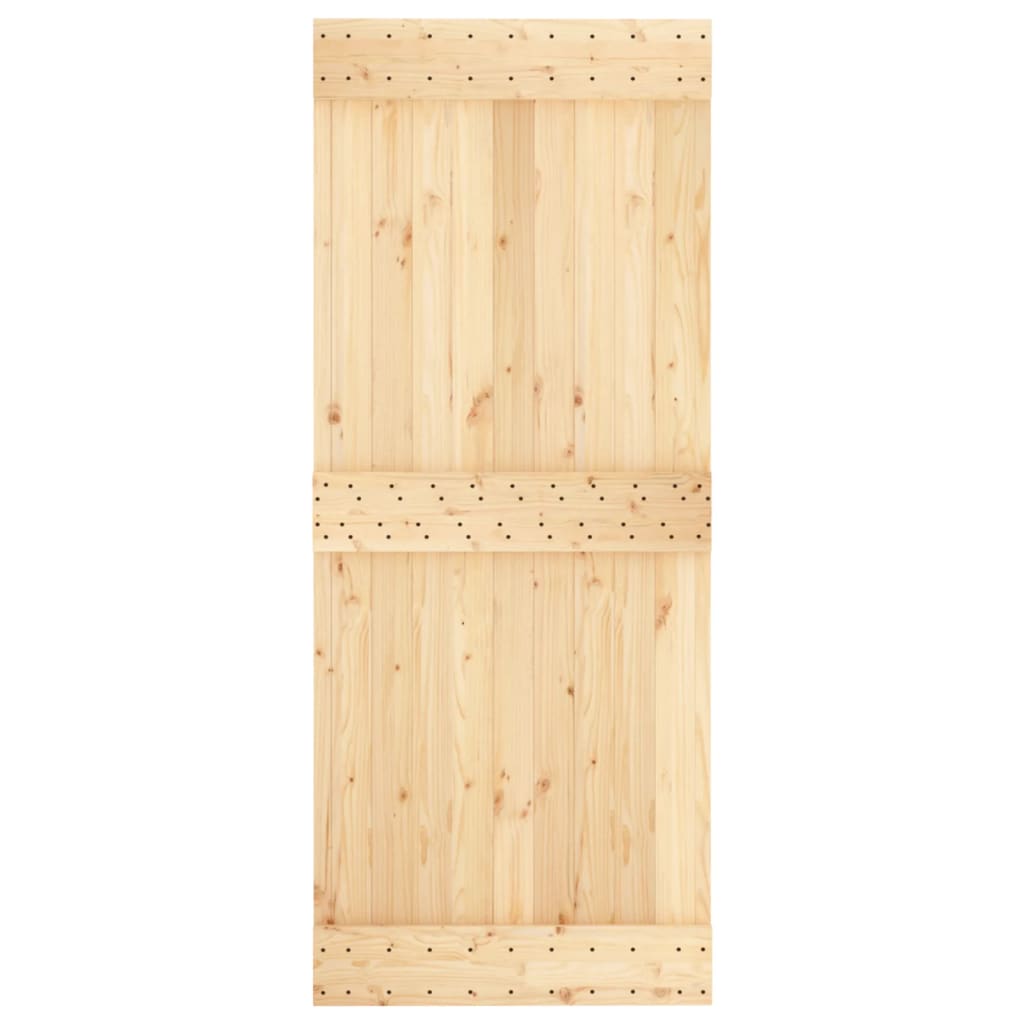 Sliding door and hardware kit 85x210 cm solid pine